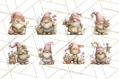 Easter Gnome Clipart, Cute Spring Gnomes PNG Product Image 6