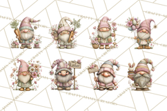 Easter Gnome Clipart, Cute Spring Gnomes PNG Product Image 5