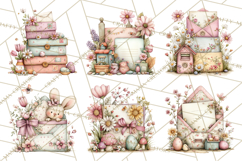 Easter Letters and Mail PNG, Spring Stationery Clipart Product Image 8