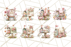 Easter Letters and Mail PNG, Spring Stationery Clipart Product Image 5