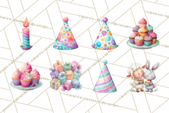 Farm Birthday Clipart PNG, Watercolor Farm Animals Birthday Product Image 3