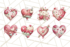 Valentine Clipart PNG, Love Notes Doodles, Envelopes Hearts Product Image 2