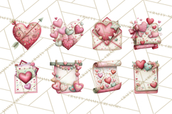 Valentine Clipart PNG, Love Notes Doodles, Envelopes Hearts Product Image 4