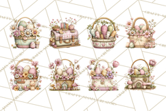 Easter Picnic Animal Clipart, Cute Spring Picnic PNG Product Image 7