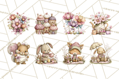 Easter Picnic Animal Clipart, Cute Spring Picnic PNG Product Image 4