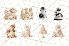 Wedding Cake Clipart PNG, Elegant Wedding Desserts Product Image 5