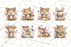 Woodland Fairy Animals Clipart PNG, Cute Pastel Watercolor Product Image 3
