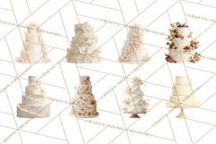 Wedding Cake Clipart PNG, Elegant Wedding Desserts Product Image 4