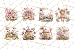 Flower Sprite Babies Clipart PNG, Pastel Watercolor Fairy Product Image 2
