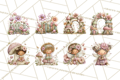 Flower Sprite Babies Clipart PNG, Pastel Watercolor Fairy Product Image 6