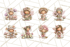 Flower Sprite Babies Clipart PNG, Pastel Watercolor Fairy Product Image 4