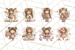 Flower Sprite Babies Clipart PNG, Pastel Watercolor Fairy Product Image 7