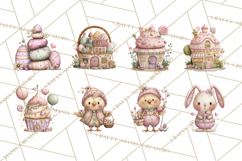 Easter Candy Animals Clipart PNG, Cute Pastel Critters Product Image 2
