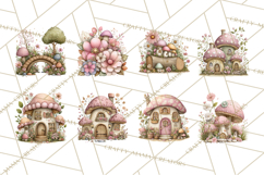 Fairy Gnome Forest Clipart PNG, Pastel Forest Gnomes Product Image 6