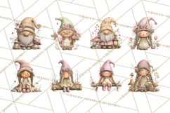 Fairy Gnome Forest Clipart PNG, Pastel Forest Gnomes Product Image 5