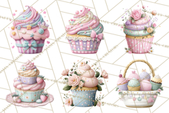 Easter Forest Animal Clipart, Cute Tea Party Woodland Png Product Image 7