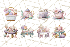 Easter Forest Animal Clipart, Cute Tea Party Woodland Png Product Image 2
