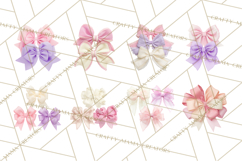 Bows Clipart, Girly Pastel Decorative Png, Layered Satin Product Image 18