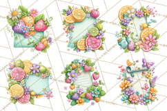Summer Letters and Mail PNG, Summer Stationery Clipart Product Image 9