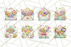 Summer Letters and Mail PNG, Summer Stationery Clipart Product Image 6