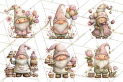 Easter Gnome Clipart, Cute Spring Gnomes PNG Product Image 3