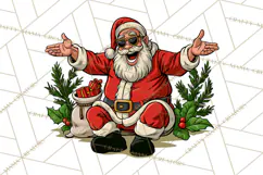Merry Moods Santa Christmas Clipart | Funny Holiday Png File Product Image 4