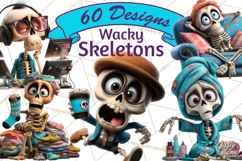 Funny Skeletons Clipart, Funny PNG, Funny Life Clip Art Product Image 1