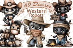 Western Robot Clipart PNG Files, Western Clip Art Product Image 1