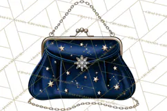 Christmas Handbag Clipart PNG, Holiday Purse Illustrations Product Image 3