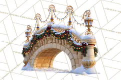 Fairy Tale Christmas Clipart, Enchanted Royal Winter Png Product Image 4