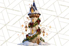 Fairy Tale Christmas Clipart, Enchanted Royal Winter Png Product Image 5