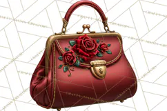 Christmas Handbag Clipart PNG, Holiday Purse Illustrations Product Image 2