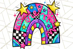 80s Retro Doodle Accessories PNG Product Image 2