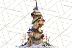 Fairy Tale Christmas Clipart, Enchanted Royal Winter Png Product Image 2