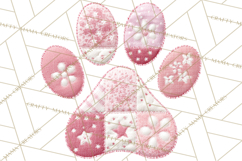 Cat Paw Prints Clipart PNG, Patchwork Kitty Paw Art Product Image 5