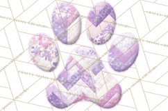 Cat Paw Prints Clipart PNG, Patchwork Kitty Paw Art Product Image 2
