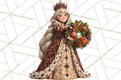Fairy Tale Christmas Clipart, Enchanted Royal Winter Png Product Image 4