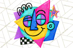 80s Retro Doodle Accessories PNG Product Image 4