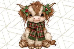 Boutique Christmas Highland Cows PNG Product Image 4