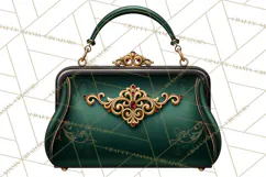 Christmas Handbag Clipart PNG, Holiday Purse Illustrations Product Image 4
