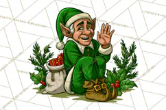 Merry Moods Christmas Elf Clipart | Funny Holiday Png Product Image 2