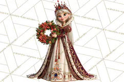 Fairy Tale Christmas Clipart, Enchanted Royal Winter Png Product Image 5
