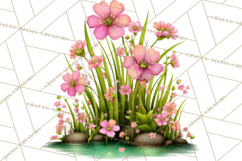 Cute Turtle Frog Alligator Pond Animals Clipart PNG Product Image 4