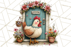 Spring Chickens Gardening Farm Clipart PNG, Chicks Clip Art Product Image 4