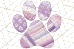 Cat Paw Prints Clipart PNG, Patchwork Kitty Paw Art Product Image 5