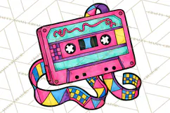 80s Retro Doodle Accessories PNG Product Image 2