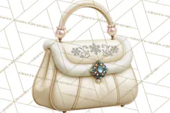 Christmas Handbag Clipart PNG, Holiday Purse Illustrations Product Image 2