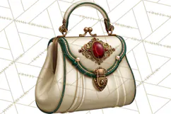 Christmas Handbag Clipart PNG, Holiday Purse Illustrations Product Image 3