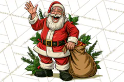 Merry Moods Santa Christmas Clipart | Funny Holiday Png File Product Image 5