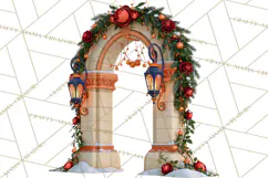 Fairy Tale Christmas Clipart, Enchanted Royal Winter Png Product Image 3